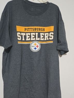 NFL Heather Gray Crewneck Tee with Subtle Tag Print